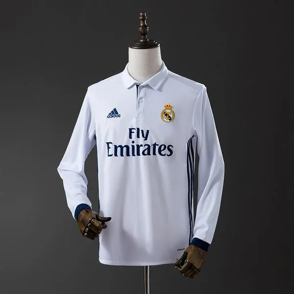 Camiseta de fútbol Real Madrid 2016/17 LOCAL MANGA LARGA VERSION FAN